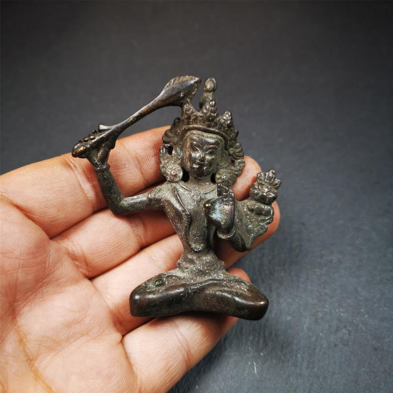 Manjusri 2.87" - Tibetan Buddhist statue, view 7