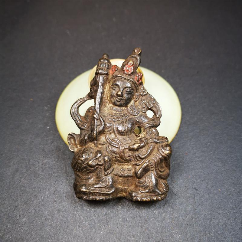 Vaisravana 3.0" - Tibetan Buddhist statue, front view