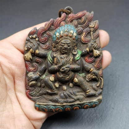 Mahakala Buddha Statue 3.55" - Tibetan Buddhist statue, view 5