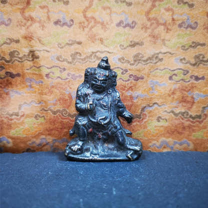 Vajrapani 2.36" - Tibetan Buddhist statue, front view
