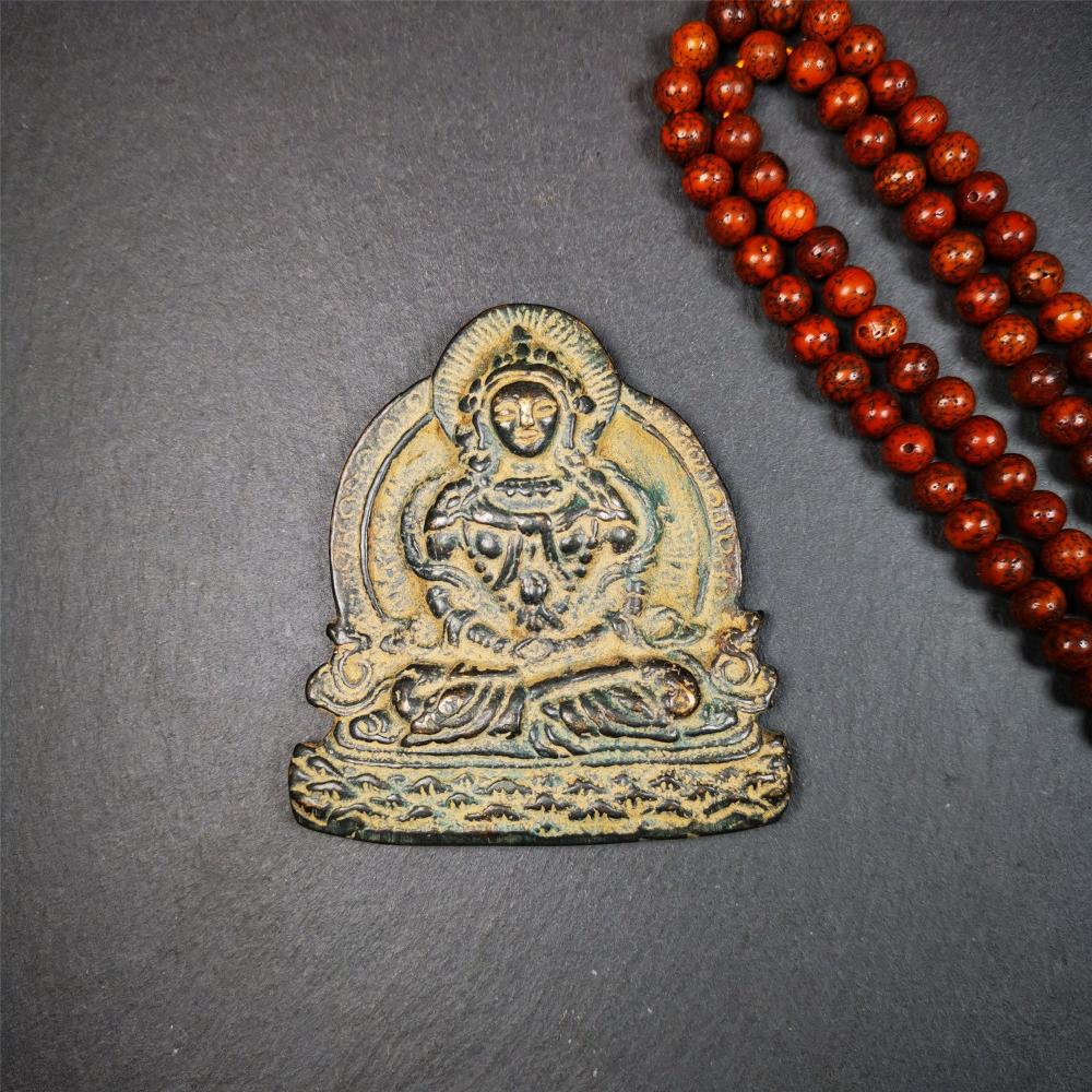 Amitayus Statue 3.1" - Tibetan Buddhist statue, view 7