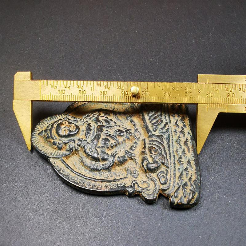 Amitayus Statue 3.1" - Tibetan Buddhist statue, size reference