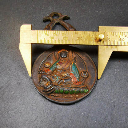 Guru Rinpoche Melong 1.89" - Tibetan Buddhist art, view 9