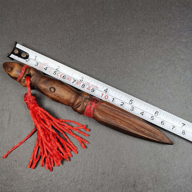 Wooden Phurba - 6.7" - Tibetan Buddhist art, view 10