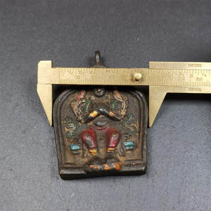 Maitreya, Ajita Statue 2.95" - Tibetan Buddhist statue, view 9