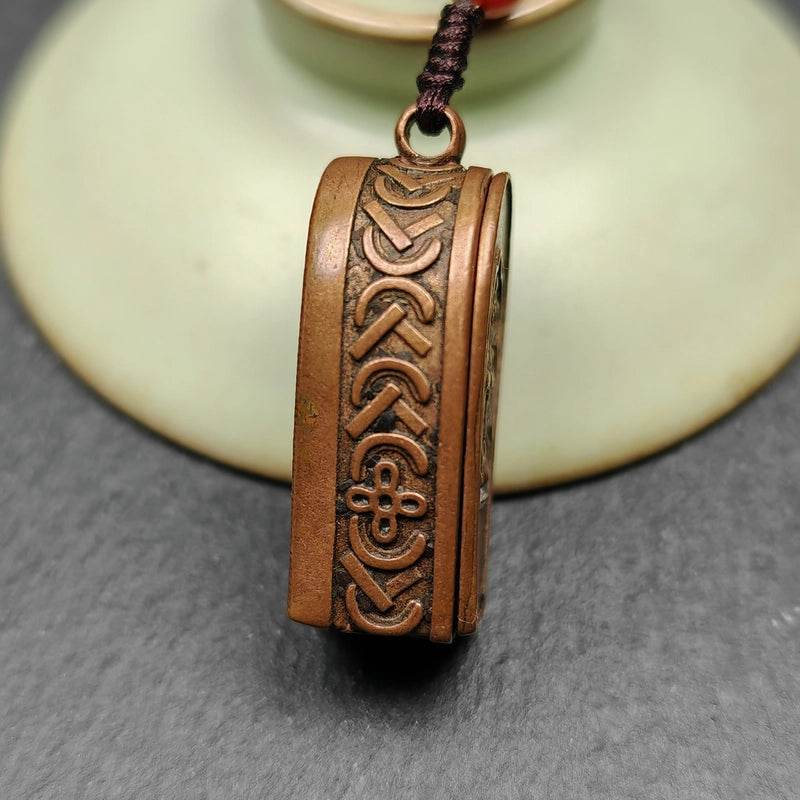 Guru Rinpoche Gau Shrine, Altar Amulet Pendant - Tibetan Buddhist amulet, view 5