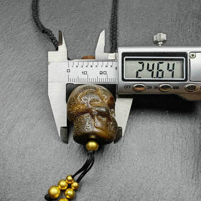 Amulet,Citipati Skull Charm - Tibetan Buddhist amulet, view 11