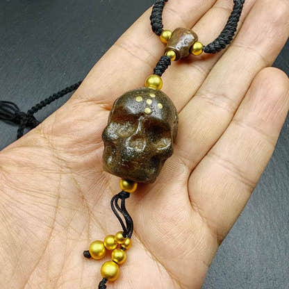 Amulet,Citipati Skull Charm - Tibetan Buddhist amulet, view 7