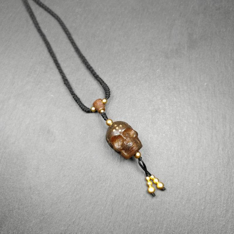 Amulet,Citipati Skull Charm - Tibetan Buddhist amulet, view 8