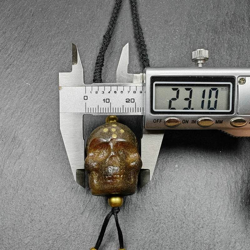 Amulet,Citipati Skull Charm - Tibetan Buddhist amulet, view 9