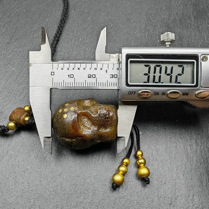 Amulet,Citipati Skull Charm - Tibetan Buddhist amulet, view 10