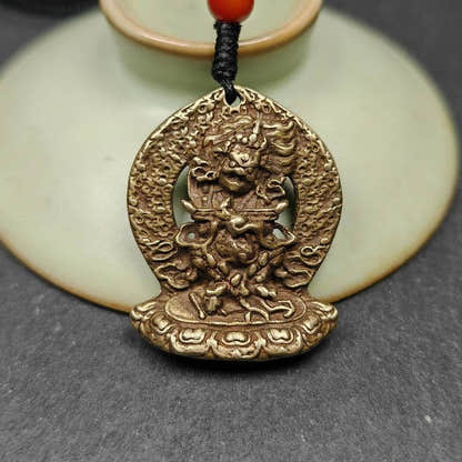 Panjaranata Mahakala Amulet Pendant - Tibetan Buddhist amulet, view 5