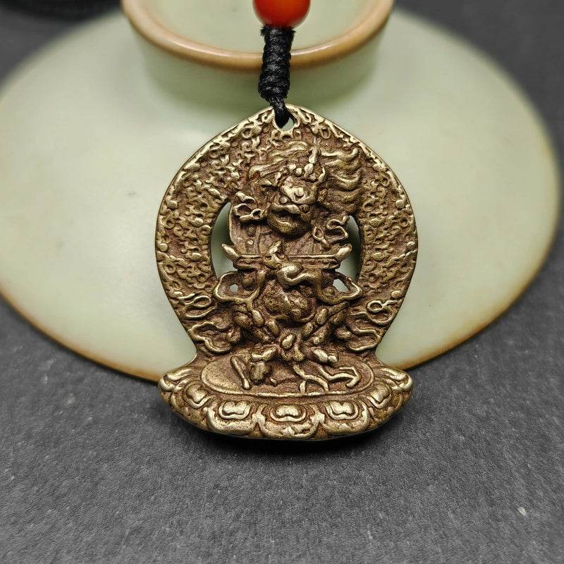 Panjaranata Mahakala Amulet Pendant - Tibetan Buddhist amulet, view 5