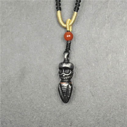Skull Phurba 1.38" - Tibetan Buddhist art, front view