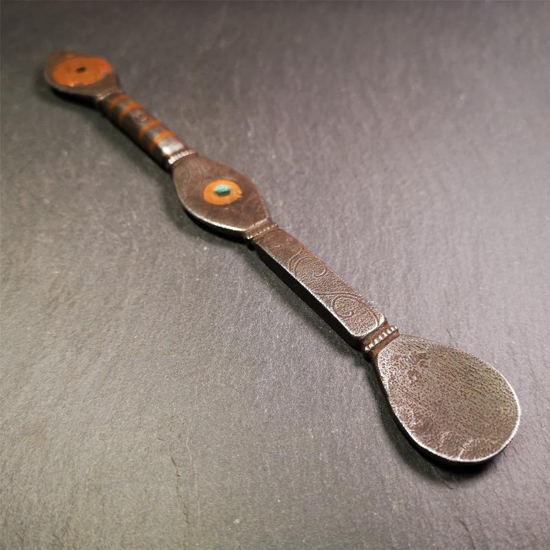 Large Size Offering Spoon 7.5" - Tibetan Buddhist art, view 4