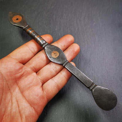 Large Size Offering Spoon 7.5" - Tibetan Buddhist art, view 7