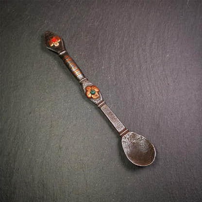 Large Size Offering Spoon 7.1" - Tibetan Buddhist art, view 4