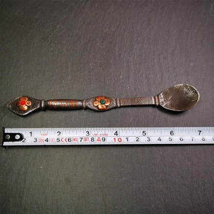 Large Size Offering Spoon 7.1" - Tibetan Buddhist art, view 9