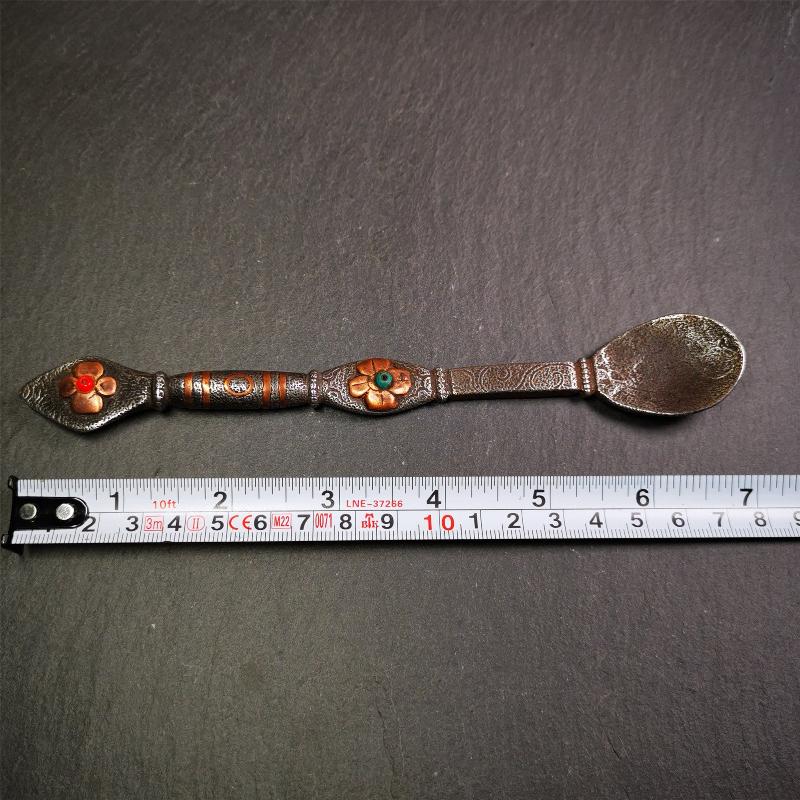 Large Size Offering Spoon 7.1" - Tibetan Buddhist art, view 9