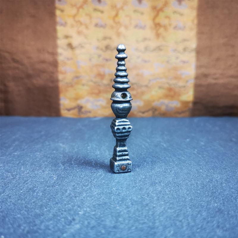 Stupa Amulet 2.56" - Tibetan Buddhist amulet, view 4