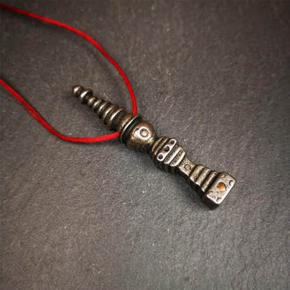 Stupa Amulet 2.56" - Tibetan Buddhist amulet, view 6