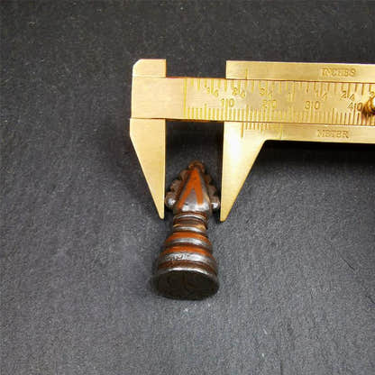 Mani Jewel Amulet 1.57" - Tibetan Buddhist amulet, view 10