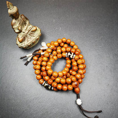 Bodhi Seed Mala,40" - Tibetan Buddhist mala beads, view 6