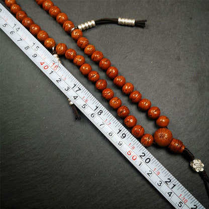 Bodhi Seed Mala,40" - Tibetan Buddhist mala beads, view 8
