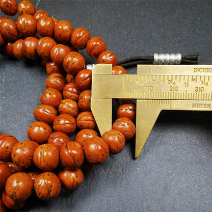 Bodhi Seed Mala,40" - Tibetan Buddhist mala beads, view 9