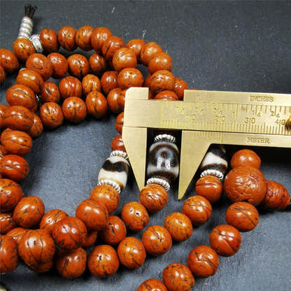 Bodhi Seed Mala,40" - Tibetan Buddhist mala beads, view 11
