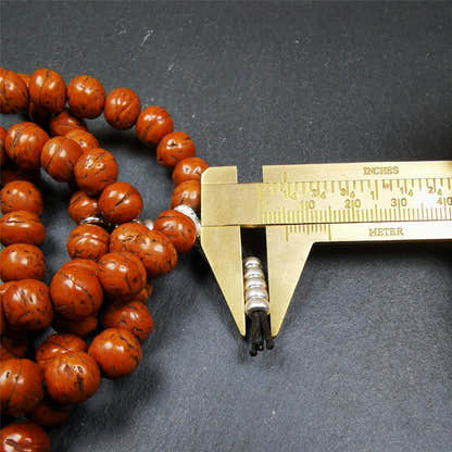Bodhi Seed Mala,40" - Tibetan Buddhist mala beads, view 14
