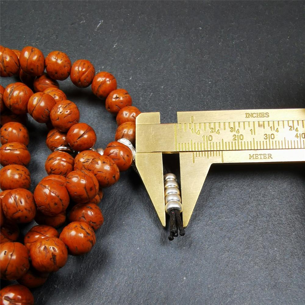 Bodhi Seed Mala,40" - Tibetan Buddhist mala beads, view 14