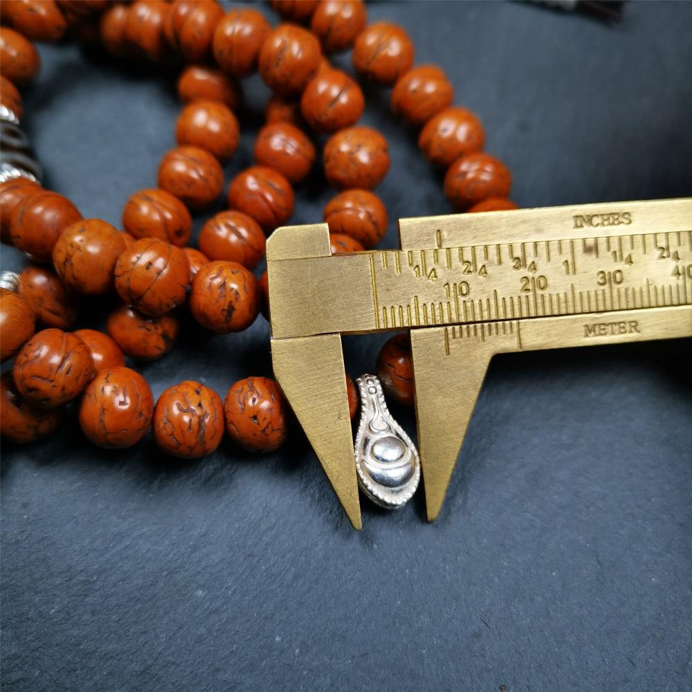Bodhi Seed Mala,40" - Tibetan Buddhist mala beads, view 15