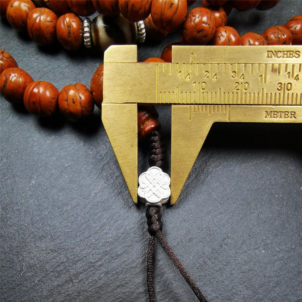 Bodhi Seed Mala,40" - Tibetan Buddhist mala beads, size reference
