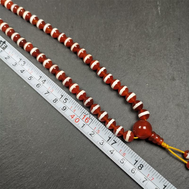 Red Agate Medicine Buddha Bhaisajyaguru Beads Mala,35" - Tibetan Buddhist mala beads, view 10