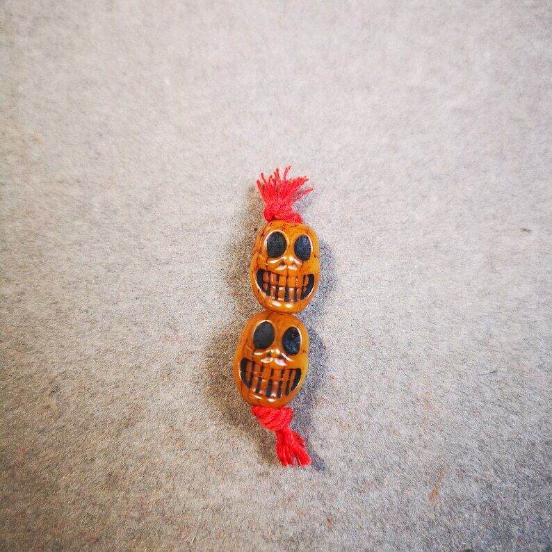 Yak Bone Carved Skull Citipati Beads for Prayer Beads,Mala - Tibetan Buddhist mala beads, view 6