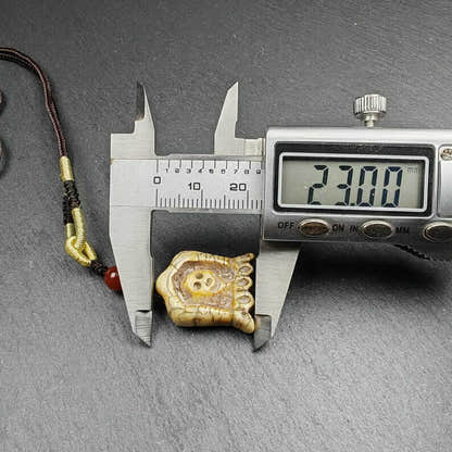 Old Citipati Skull Pendant - Tibetan Buddhist amulet, view 9