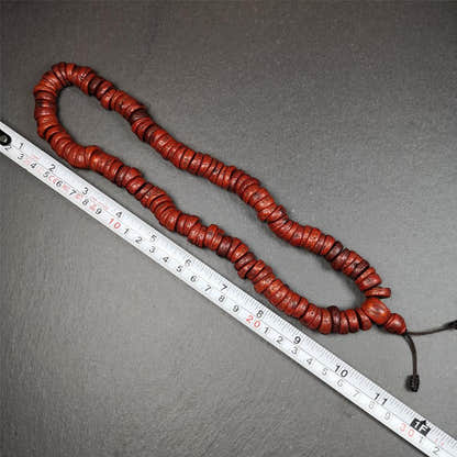 Old Bodhi Seed Mala 0.55" - Tibetan Buddhist mala beads, view 8