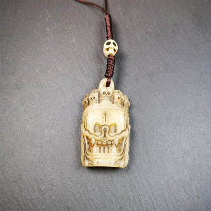 Skull Sitavana Amulet - 2.24" - Tibetan Buddhist amulet, view 6