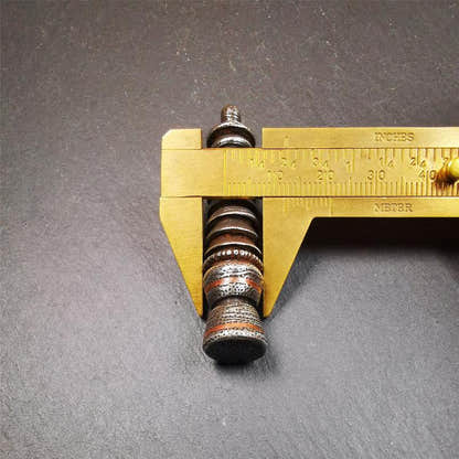 Stupa Amulet Pendant 2.1" - Tibetan Buddhist amulet, view 9
