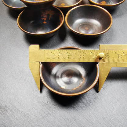 Small Water Offering Bowls Set 1.89" - Tibetan Buddhist art, view 10