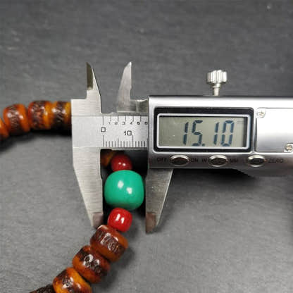 7.5" Yak Bone Wrist Mala - Tibetan Buddhist mala beads, view 8