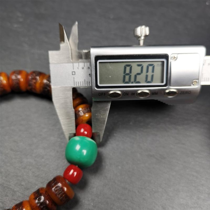 7.5" Yak Bone Wrist Mala - Tibetan Buddhist mala beads, view 9
