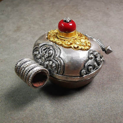 Gau Ghau Shrine 13.15" - Tibetan Buddhist art, detailed view