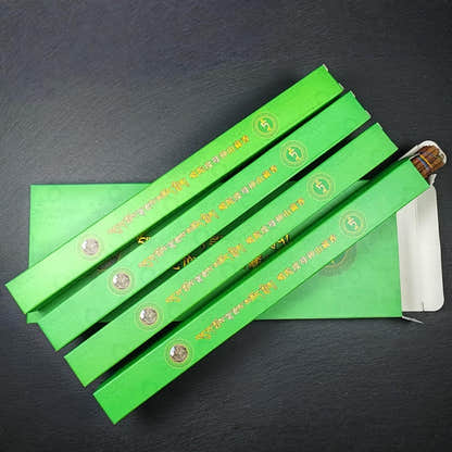 Green Tara Incense Pack - Traditional Tibetan Incense Sticks - Tibetan Buddhist art, front view