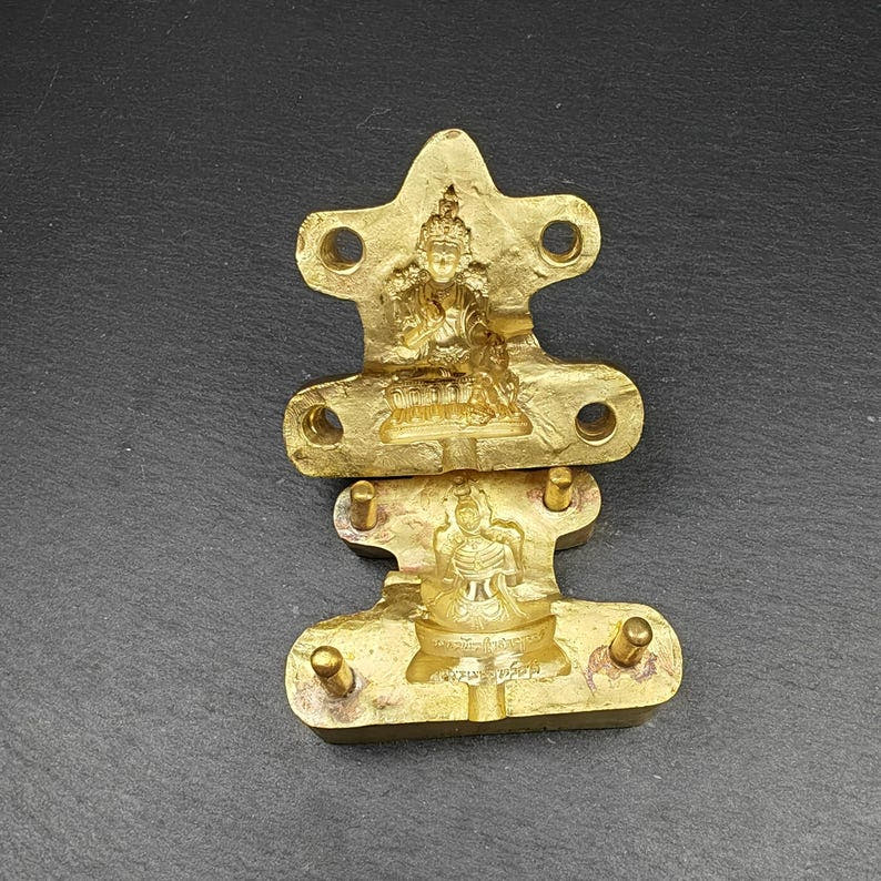 Green Tara Tsa Tsa Mold Full Body - 4cm Height - Tibetan tsa tsa mold, view 5