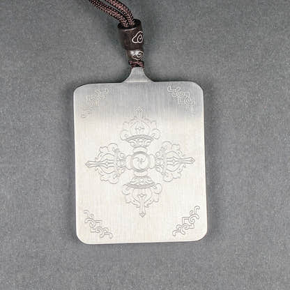 Hand-Painted Mahakala Locket Thangka - Tibetan Gau Box Amulet - Tibetan thangka painting, view 6