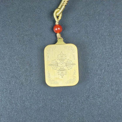 Hand-Painted OM Letter Locket Tibetan Gau Box Amulet - Tibetan Buddhist amulet, view 5
