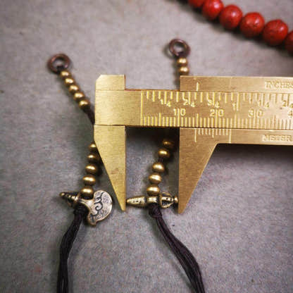 4mm Brass Prayer Bead Counters with Kila and Kartika Pendant - Tibetan Buddhist art, view 9
