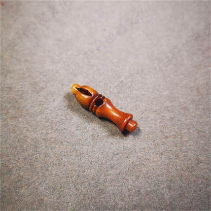 Bone Carved Vajra Bell Pendant - Tibetan Buddhist vajra, view 7